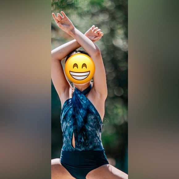 Sadie Jane Blue Halter Leotard - Picture 4 of 4